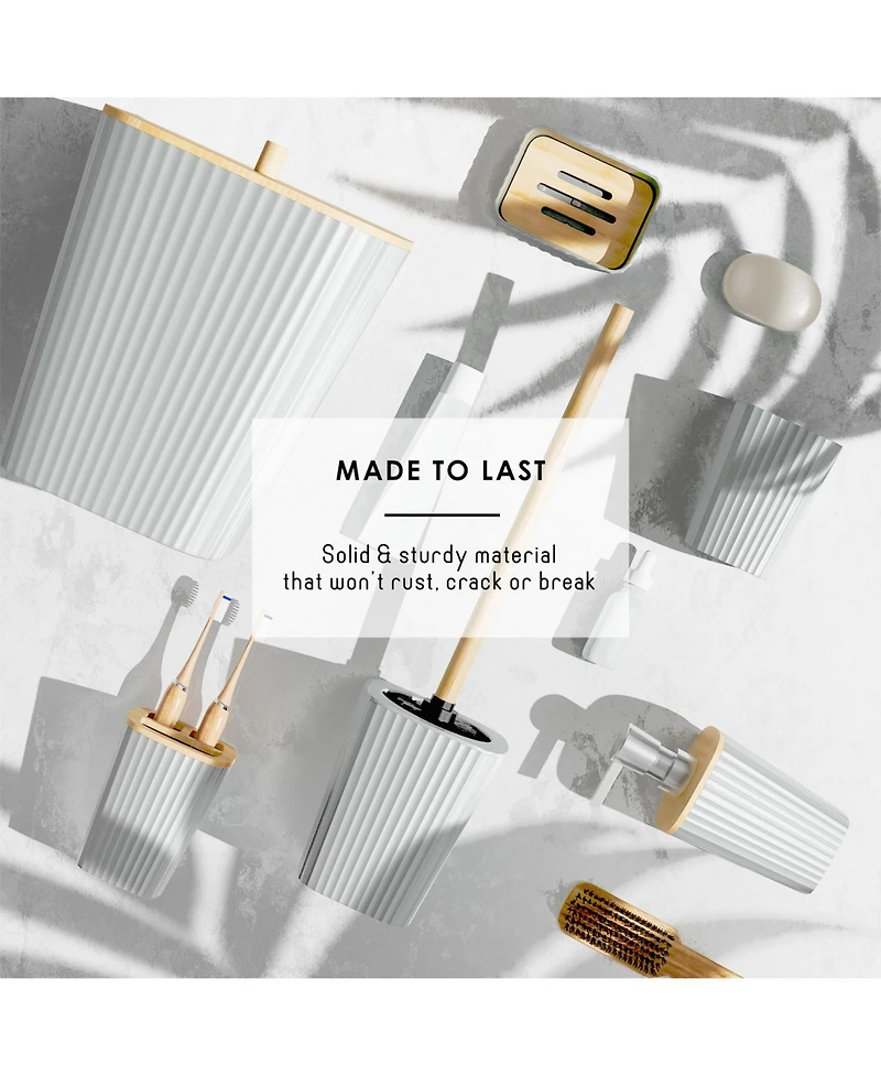 25 Piece Complete Bathroom, Vanity & Shower Accessories Set - White
