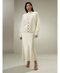 Lilysilk Women's Elegant V-Neck Cashmere Cardigan