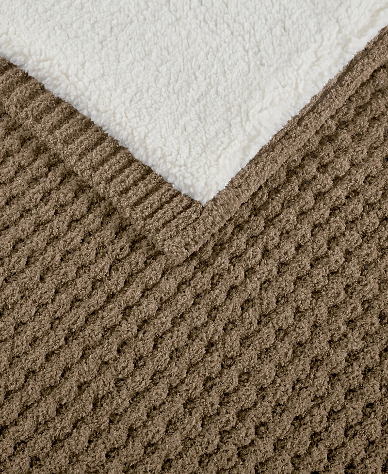 Madison Park Rowan Waffle Knit Chenille Throw, 50" x 60"