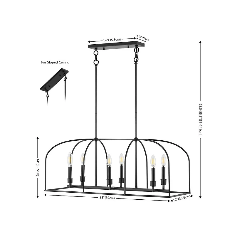 Safavieh Bryndan 6 Lt Chandelier