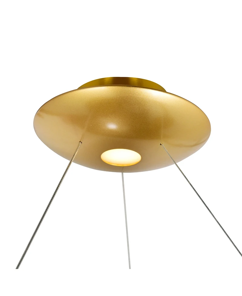 Cwi Lighting 4" Metal Deux Lunes Led Chandelier