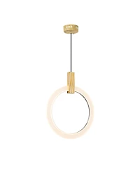 Cwi Lighting 20" Metal Anello Led Pendant