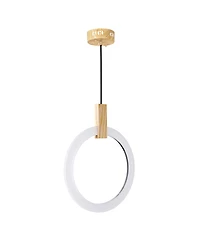 Cwi Lighting 20" Metal Anello Led Pendant