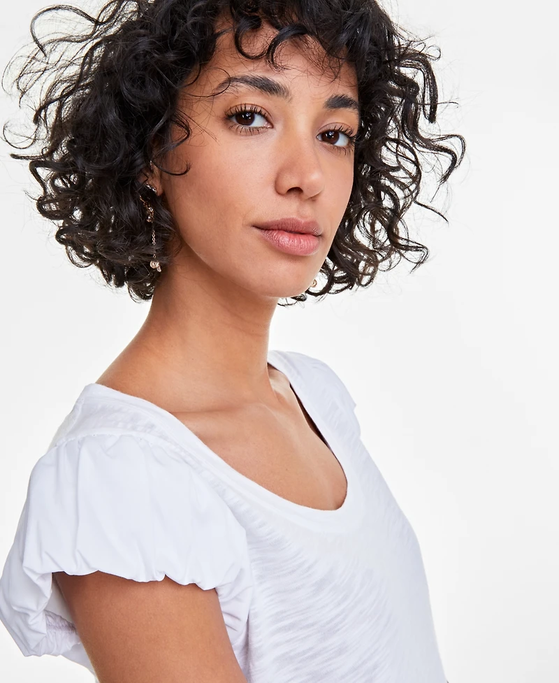 On 34th Women's Bubble-Sleeve Scoop-Neck T-Shirt