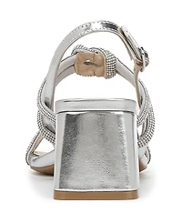 LifeStride Women's Celeste Angled Block Heel Square Open Toe Dress Slingbacks