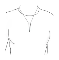 Bling Jewelry Minimalist Triangle Geometric Pendant Necklace in Sterling Silver