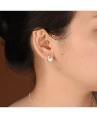 Bling Jewelry Timeless Elegance Pearl Pendant Necklace & Stud Earrings Set in Sterling Silver