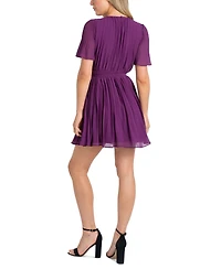 Sam Edelman Women's Pleated Tie-Waist Dress