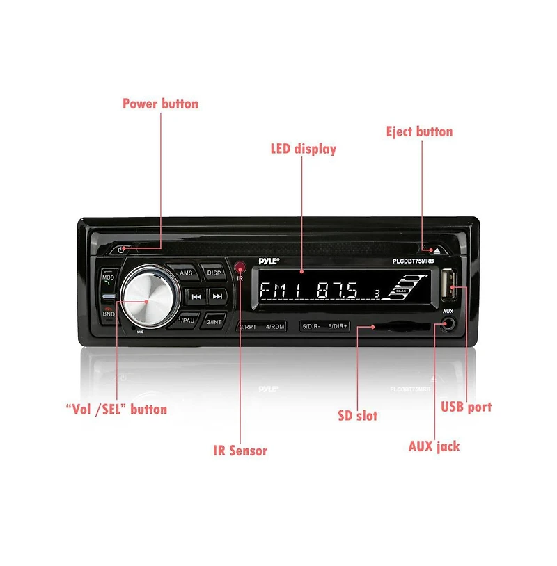 Pyle Marine Bluetooth MP3 Stereo Speaker Kit