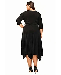L I V D Plus Shay Handkerchief Hem Dress