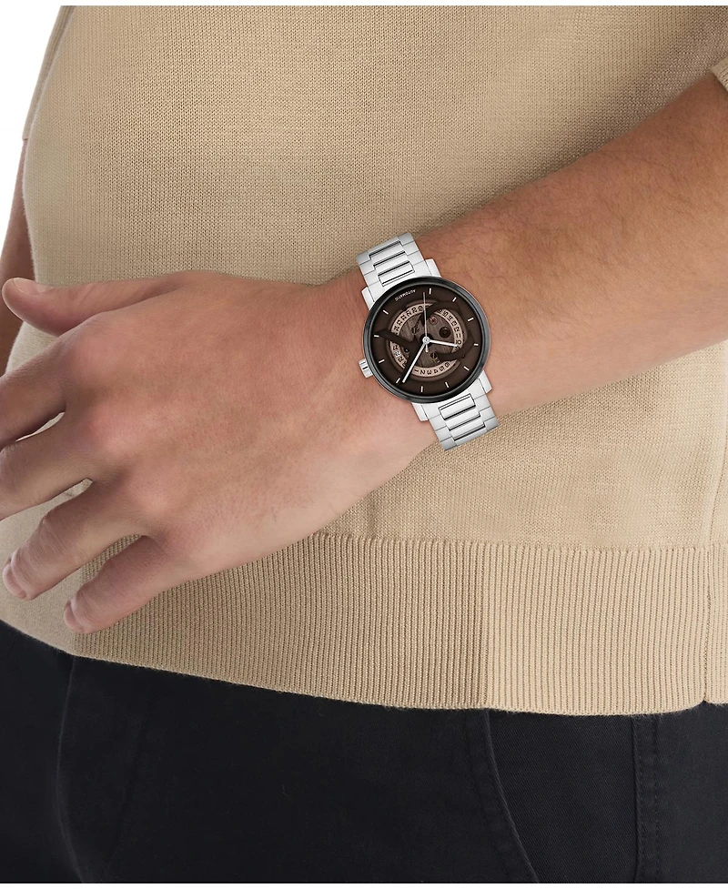 Calvin Klein Unisex Iconic Automatic Silver Stainless Steel Bracelet Watch 40mm