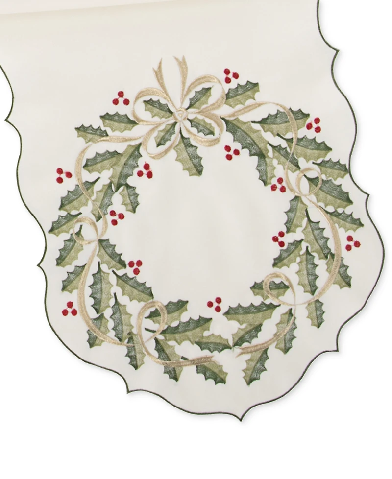 Lenox Holiday Nouveau Wreath Table Runner, 14" x 72"
