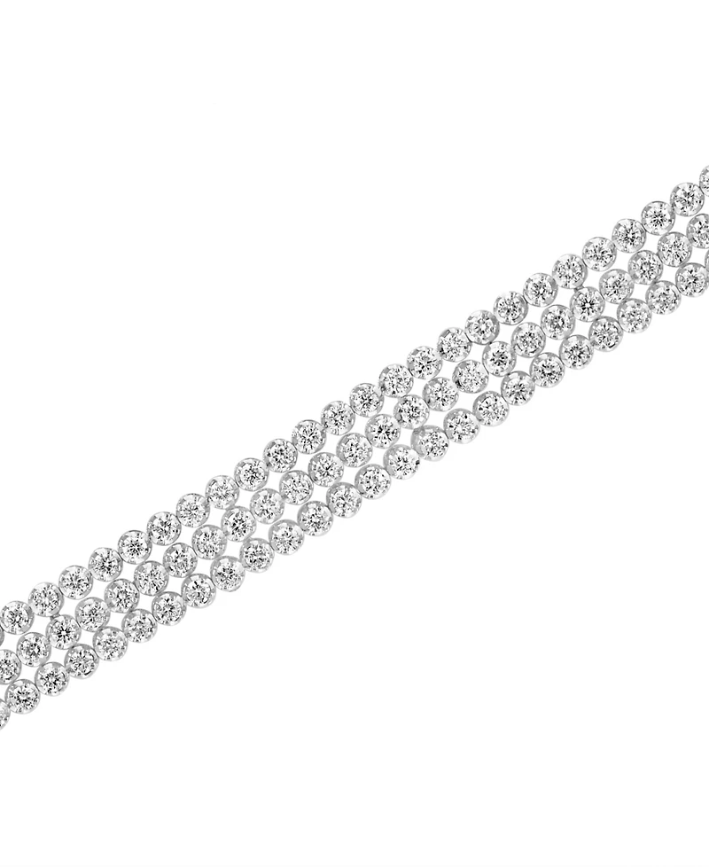 Effy Lab Grown Diamond Triple Row Tennis Bracelet (6 ct. t.w.) in 14k White Gold