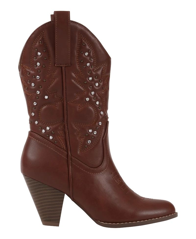 Gc Shoes Women's Beth Studded Western Ankle Boots