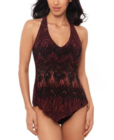 Magicsuit Womens Zabra Taylor Racerback Tankini Top Ruched Bottoms