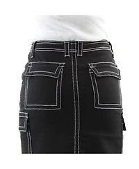 Indigo Poppy Women's Black Cargo Skirt