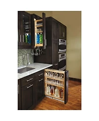 Rev-a-Shelf 6" Pullout Kitchen Cabinet Filler Organizer Spice Rack, 432-bf-6C