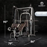 Marcy Deluxe Diamond Elite Smith Cage Home Workout Total Body Gym Machine System