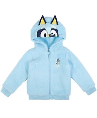 Bluey Toddler Boys Bingo Cozy Sherpa Zip Up Cosplay Hoodie