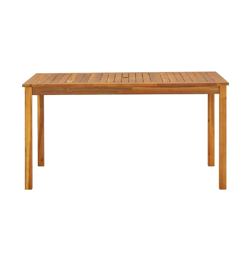 vidaXL Patio Table 55.1"x31.5"x29.1" Solid Acacia Wood