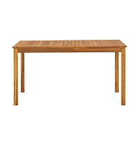 vidaXL Patio Table 55.1"x31.5"x29.1" Solid Acacia Wood