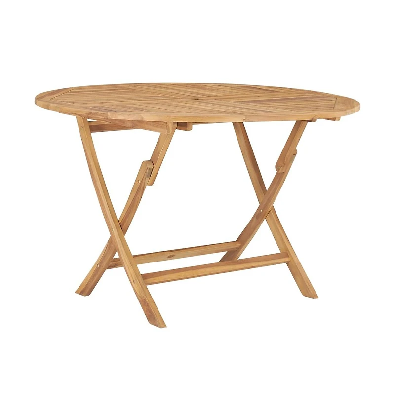 vidaXL Folding Patio Table 47.2" Solid Teak Wood