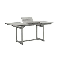 vidaXL Patio Dining Table (47.2"-66.9")x31.5"x29.5" Solid Acacia Wood