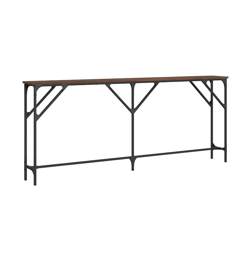 Console Table Brown Oak 70.9"x9.1"x29.5" Engineered Wood