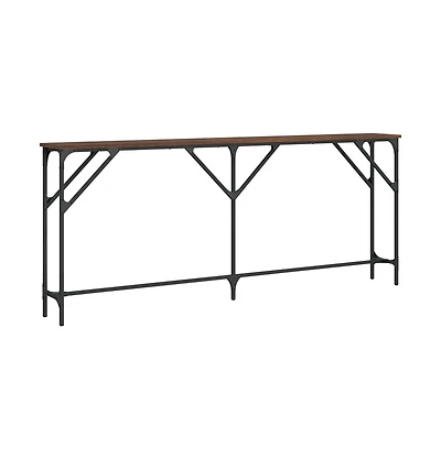 Console Table Brown Oak 70.9"x9.1"x29.5" Engineered Wood