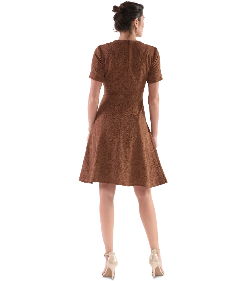 julia jordan Women's Short-Sleeve A-Line Dress