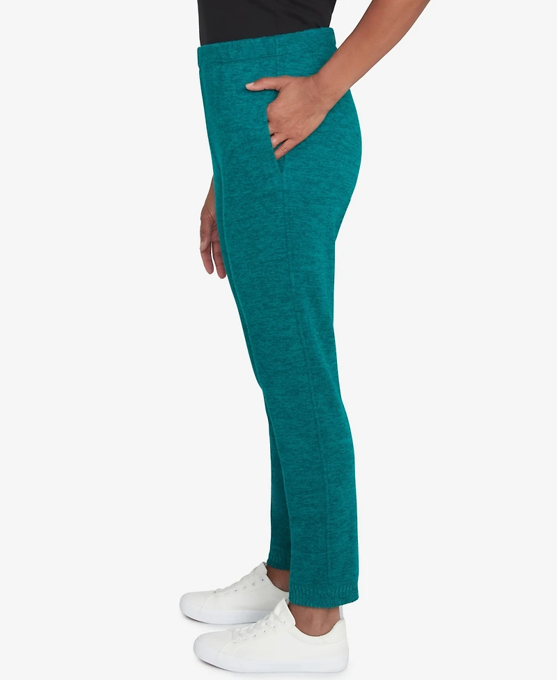 Alfred Dunner Women's French Quarter Soft Brushed Knit Jogger Pants