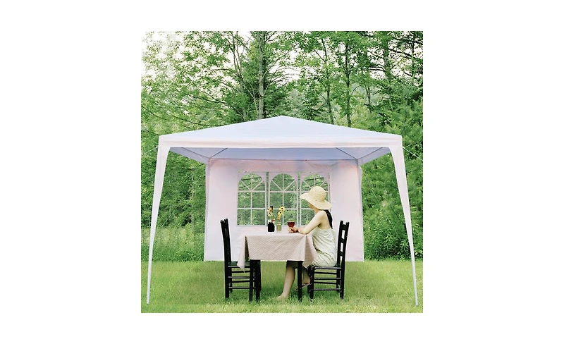 Slickblue 3x3m Portable Waterproof Tent with Spiral Tubes - Four-Sided Home Use Shelter for Outdoors