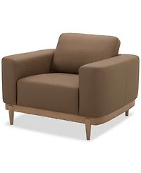 Jharli Leather Accent Chair, Created for Macy's