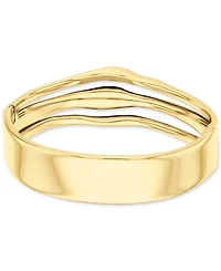 Calvin Klein Stainless Steel Wavy Triple-Row Bangle Bracelet