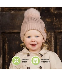 KeaBabies 2pk Baby Hats, Beanies, Newborn Hats for Girls, Boys, Winter Hat, 0-6 Months Infant Hat