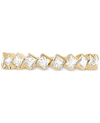 Diamond Princess-Cut Diagonal Set Ten Stone Band (1 ct. t.w.) in 14k Gold