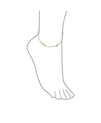 Bling Jewelry Dainty Infinity Love Knot Anklet Ankle Bracelet 14k Gold Plated Chain