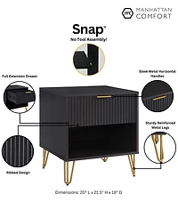Manhattan Comfort Dumbo -Drawer Modern Nightstand