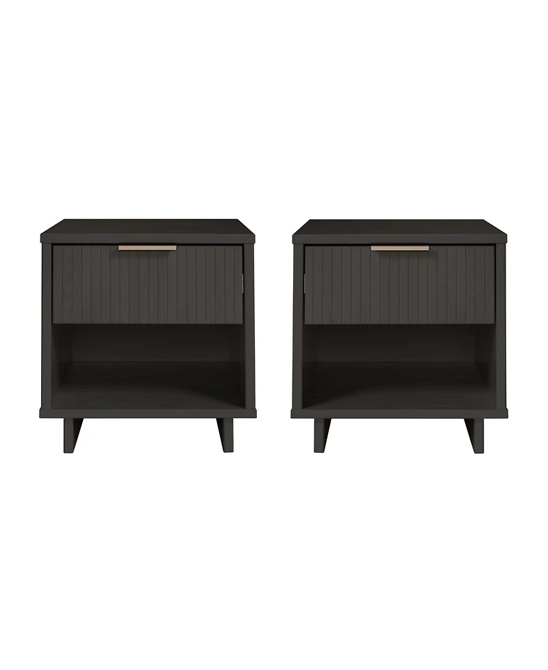 Manhattan Comfort Granville 2-Piece 1-Drawer Nightstand Set