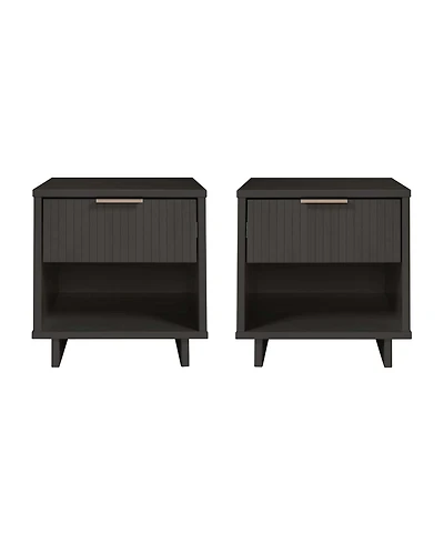 Manhattan Comfort Granville 2-Piece 1-Drawer Nightstand Set