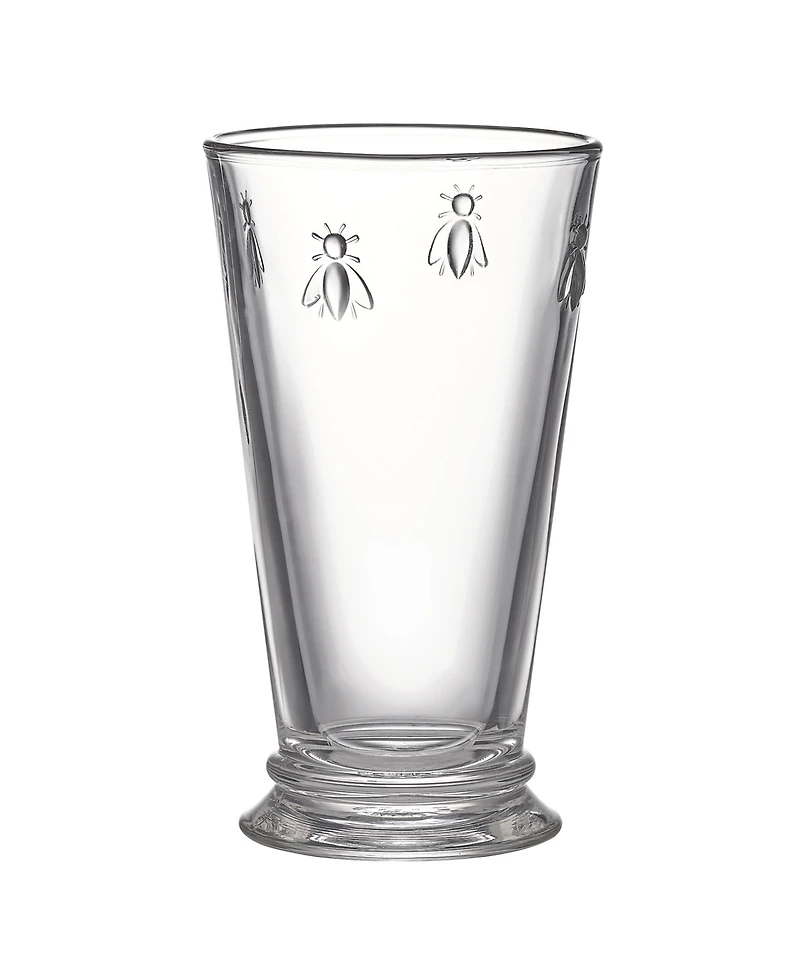 La Rochere Napoleon Bee Bubble Tea Glass with Wood Lid and Straw, 15 oz.