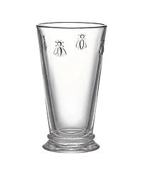 La Rochere Napoleon Bee Bubble Tea Glass with Wood Lid and Straw, 15 oz.