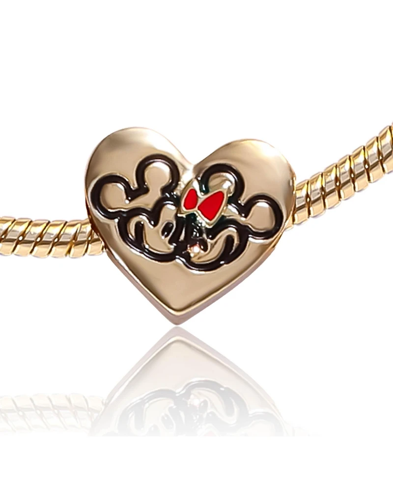 Disney Minnie Mouse Fashion 7" Charm Bracelet with Heart, Bow, and Crystal Beads