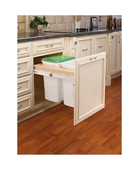 Rev-a-Shelf Double Pullout Top Mount Trash Can 35 qt., White, 4WCTM-21DM2