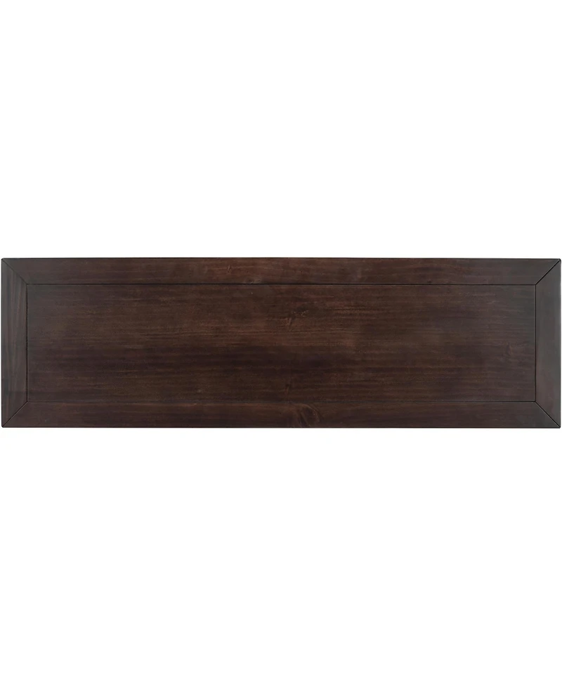 Classic Retro Console Table – 3 Drawer Entryway with Open Bottom Shelf and Easy Assembly