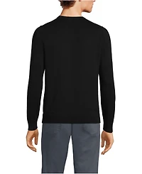 Lands' End Men's Fine Gauge Cotton Crew Neck Sweater