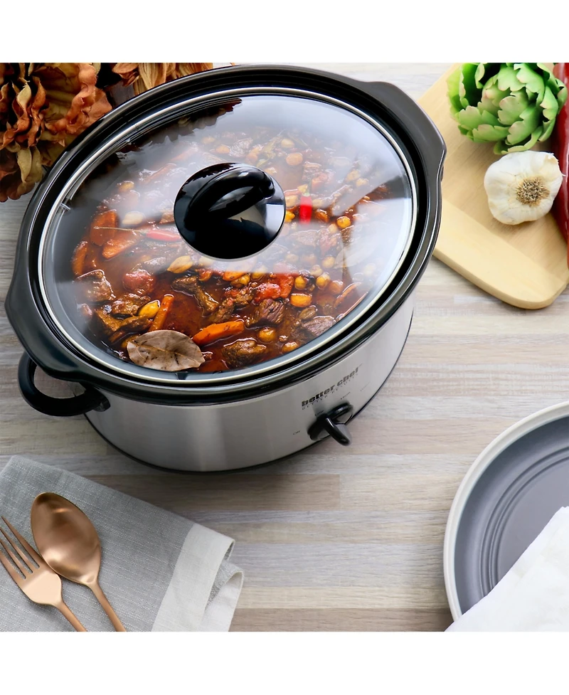 Better Chef 4 Quart Oval Slow Cooker with Removable Stoneware Crock
