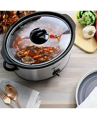 Better Chef 4 Quart Oval Slow Cooker with Removable Stoneware Crock