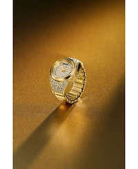 Fossil Women's Watch Ring Three-Hand Gold-Tone Stainless Steel Watch, 15mm