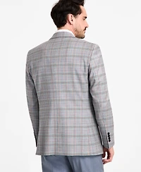 B by Brooks Brothers Men's Plaid Wool-Blend Stretch Regular-Fit Sports Coat